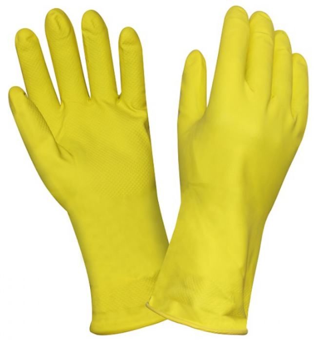 Перчатки хозяйственные резиновые