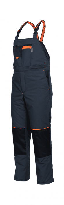 Полукомбинезон утеплен. POSEJDON, 65пэ/35хб, графит/оранж, XXXXL (заказное)