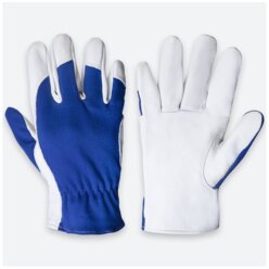 Перчатки кожаные AM синие