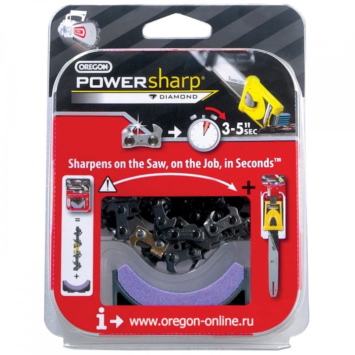 Цепь 3/8" 1,3мм 55зв.+ камень Oregon Powersharp PS55E
